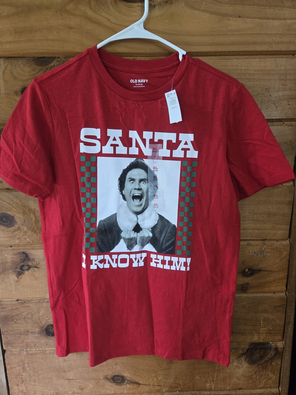 Old Navy Red Men's 'Santa I Know Him' Graphic Tee